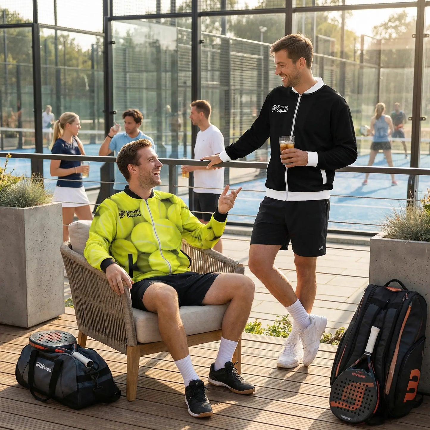 Chaqueta bomber unisex deportiva "Padel balls"