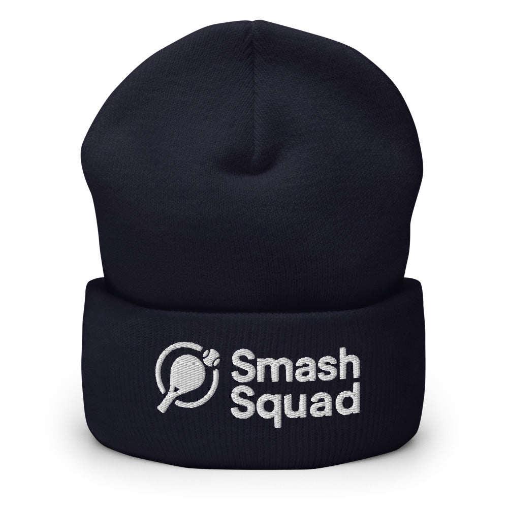 Gorro de invierno unisex Azul Marino "Smash Squad white logo"