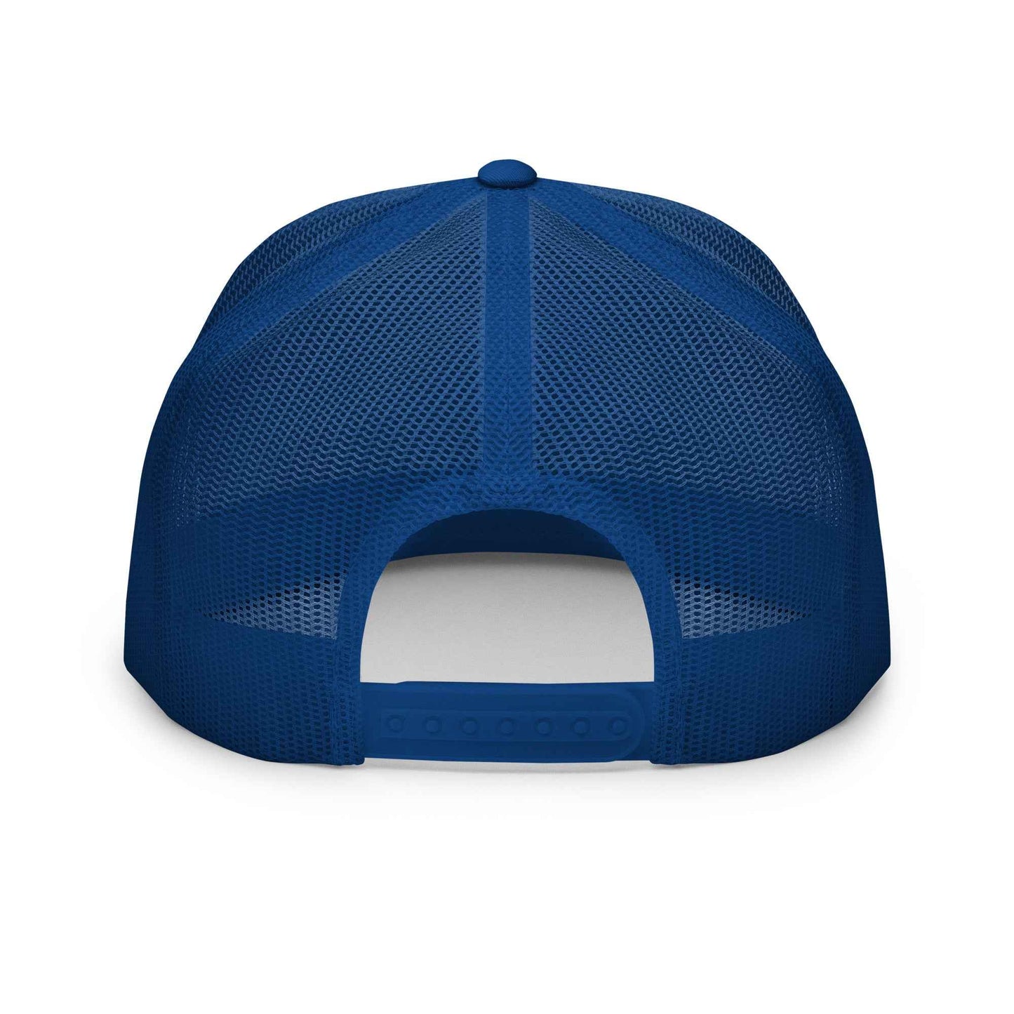 Gorra de pádel trucker snapback azul y blanca "Smash Squad blue logo"