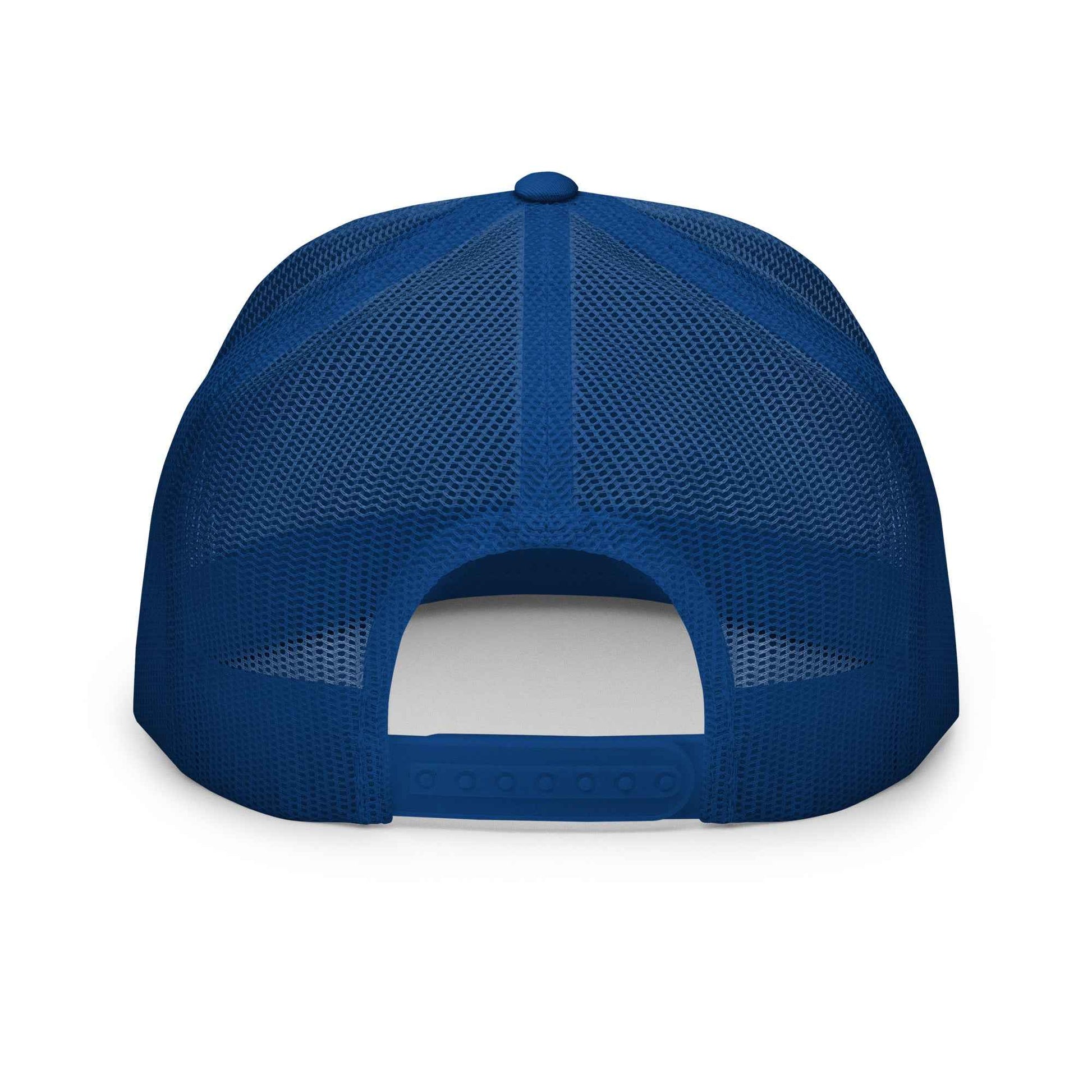 Gorra de pádel trucker snapback azul y blanca "Smash Squad blue logo"