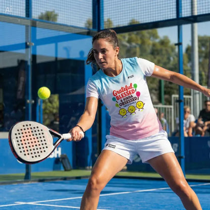 Shorts deportivos para mujer "Blessed & Obsessed"
