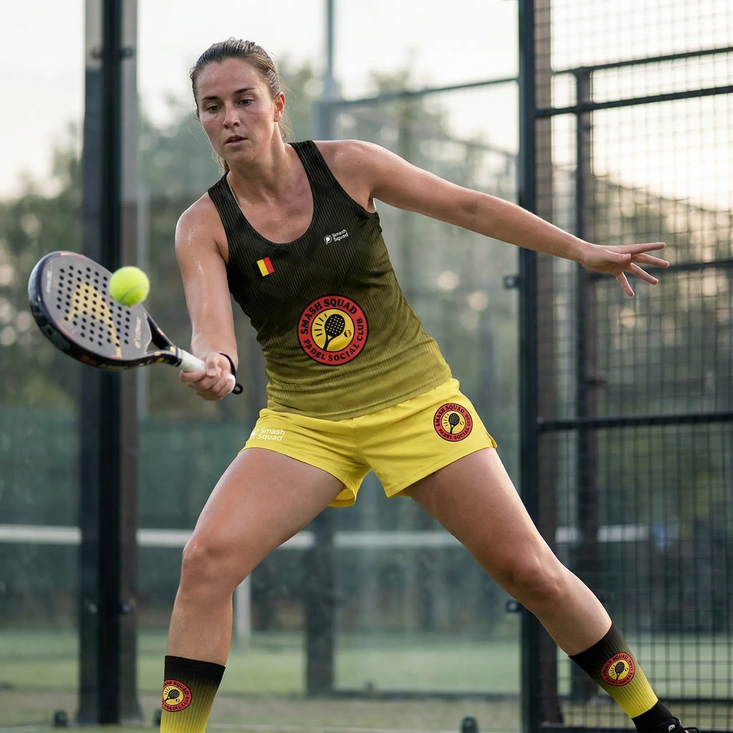 Shorts deportivos unisex "Team Bélgica"
