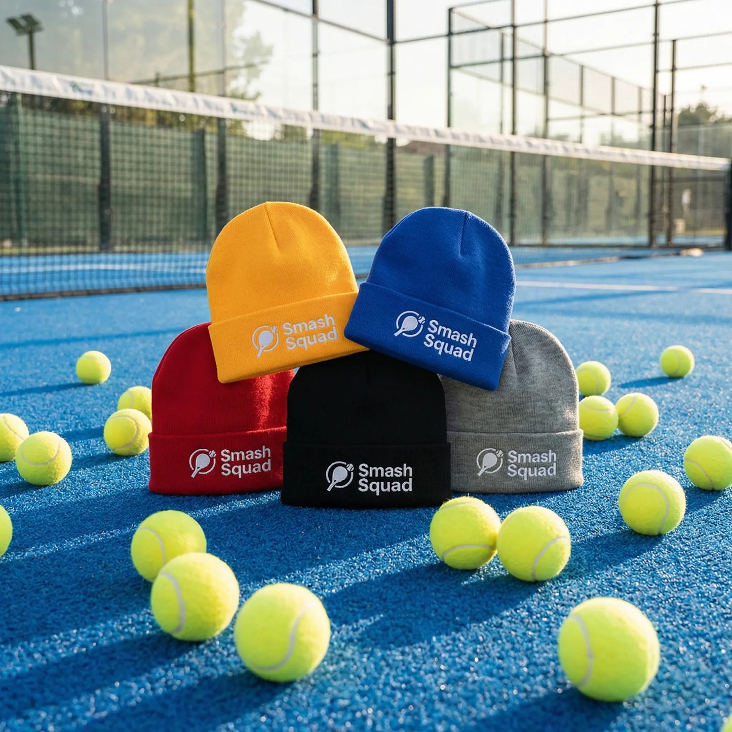 Gorro de invierno unisex Rojo "Smash Squad white logo"