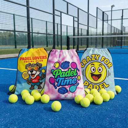 Mochila de cuerdas estampada "Padel Time"