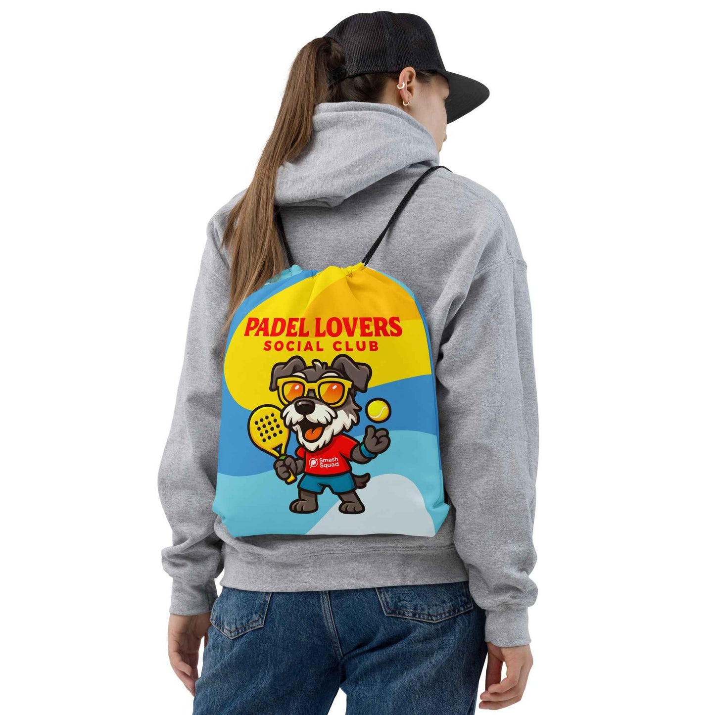 Mochila de cuerdas estampada "Padel Lovers Social Club"
