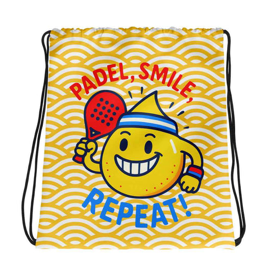 Mochila de cuerdas estampada "Padel, smile, repeat!"
