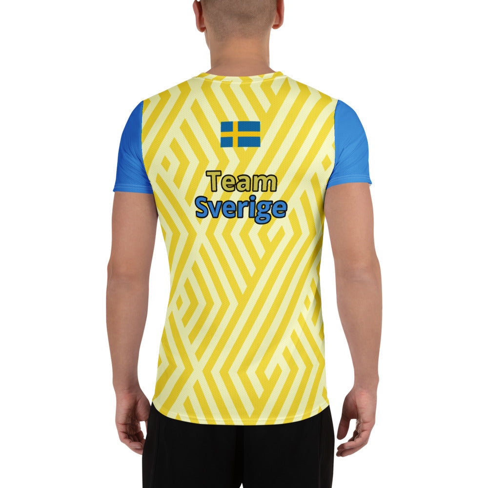Camiseta deportiva estampada unisex "Team Suecia"