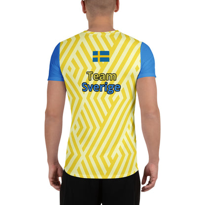Camiseta deportiva estampada unisex "Team Suecia"