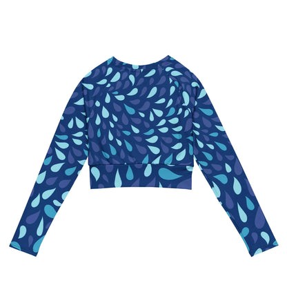 Crop top de manga larga de poliéster reciclado