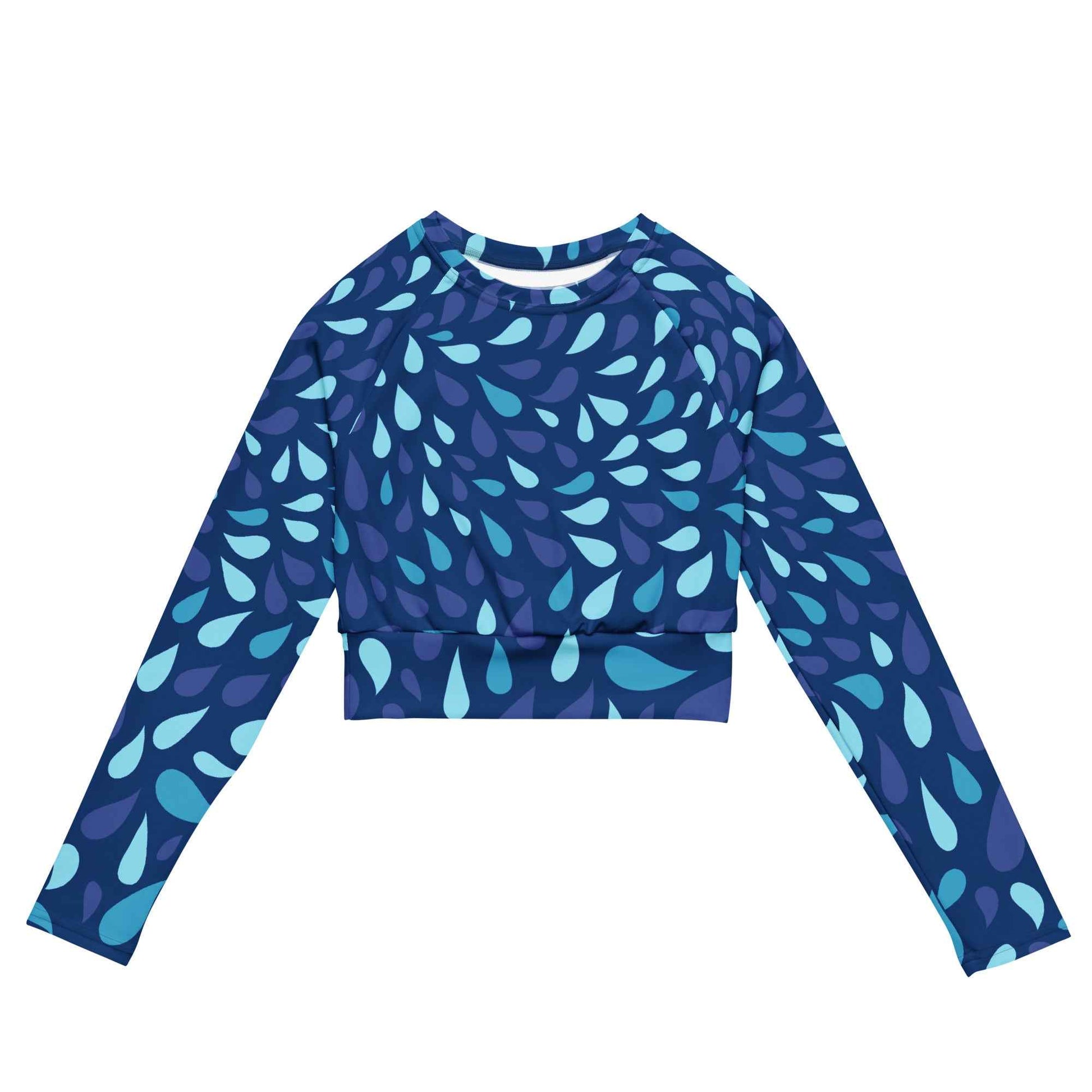 Crop top de manga larga de poliéster reciclado