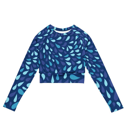 Crop top de manga larga de poliéster reciclado