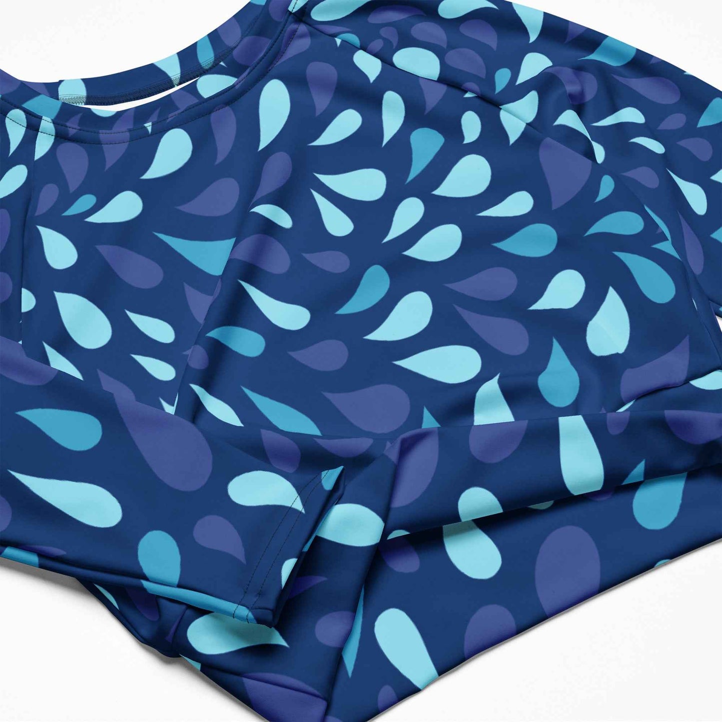 Crop top de manga larga de poliéster reciclado