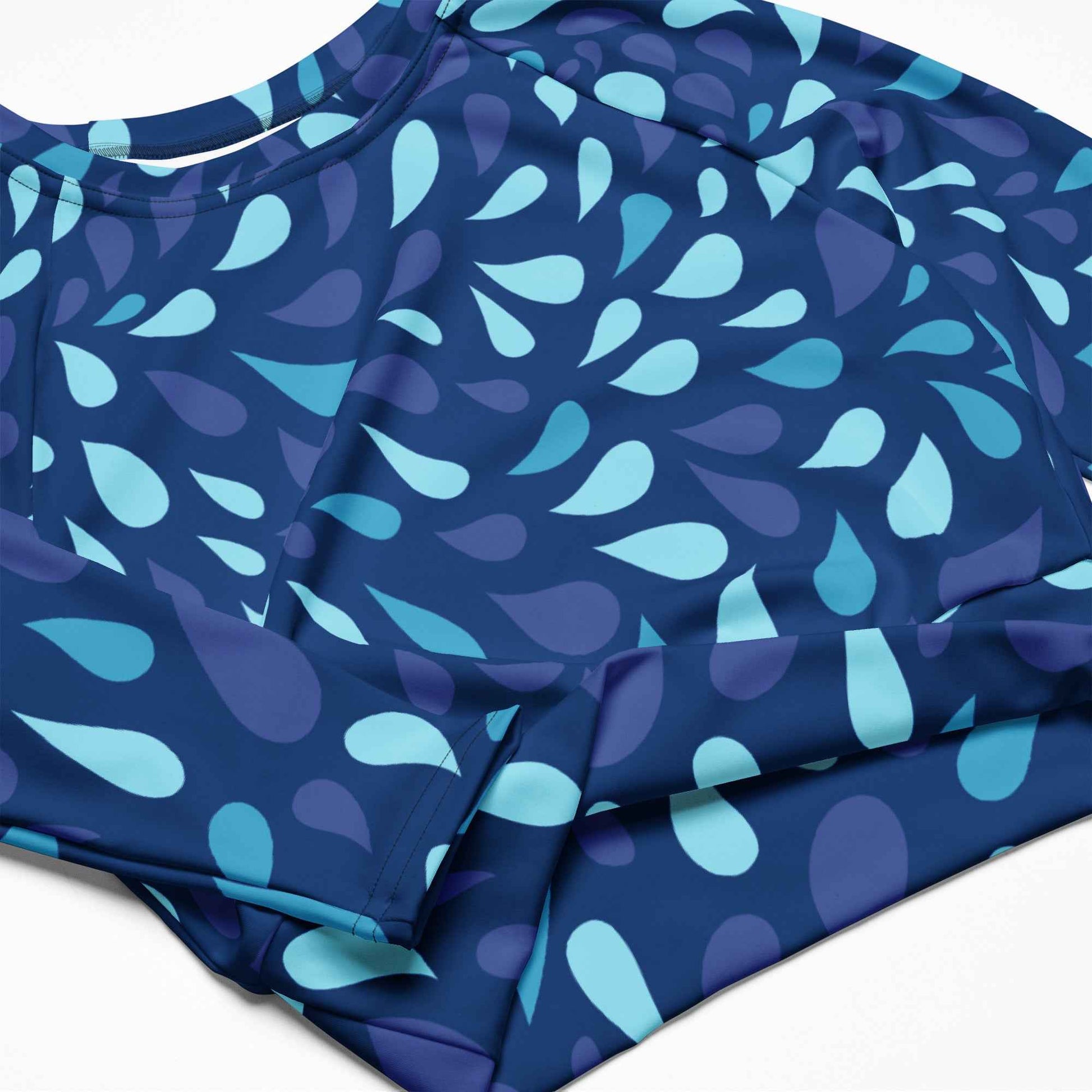 Crop top de manga larga de poliéster reciclado