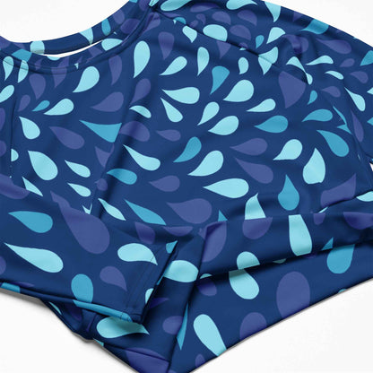 Crop top de manga larga de poliéster reciclado
