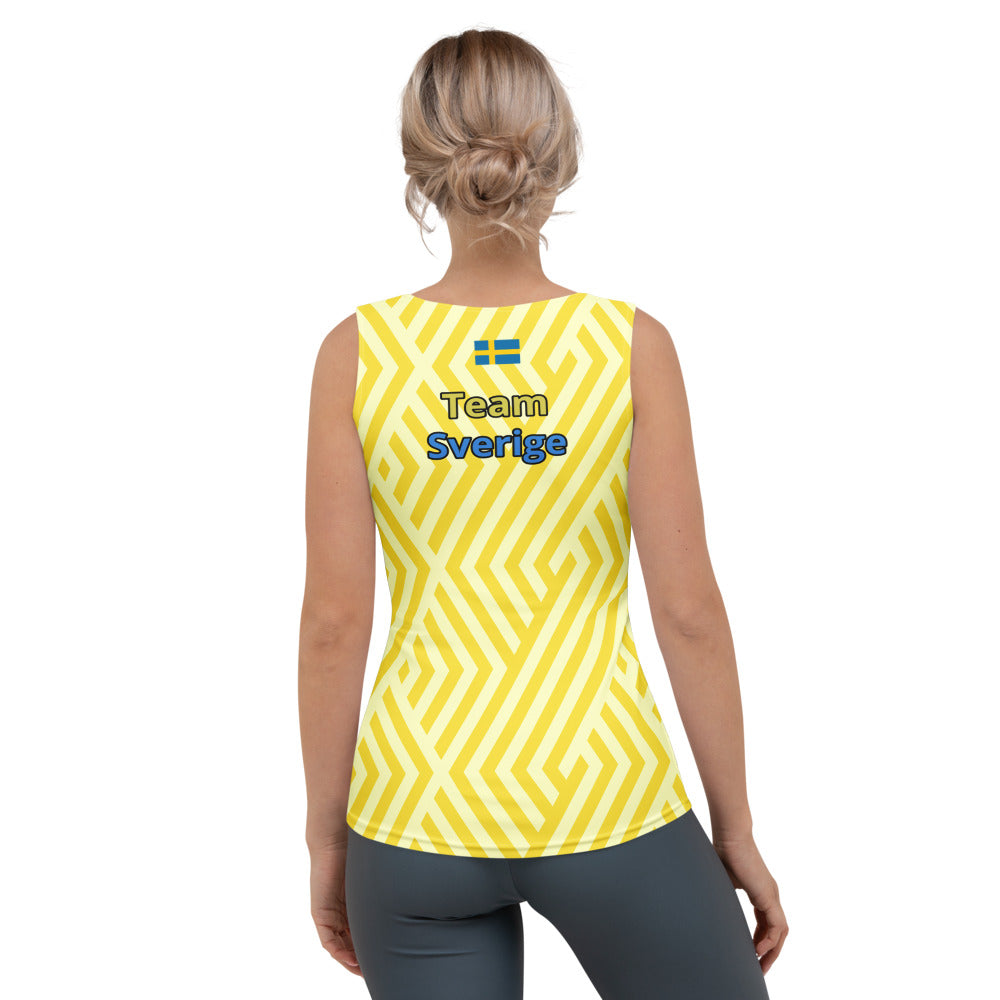 Camiseta deportiva de tirantes mujer "Team Suecia"