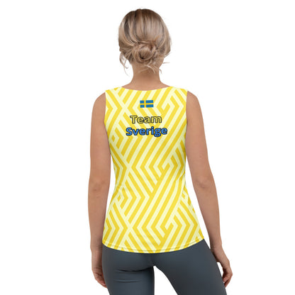 Camiseta deportiva de tirantes mujer "Team Suecia"
