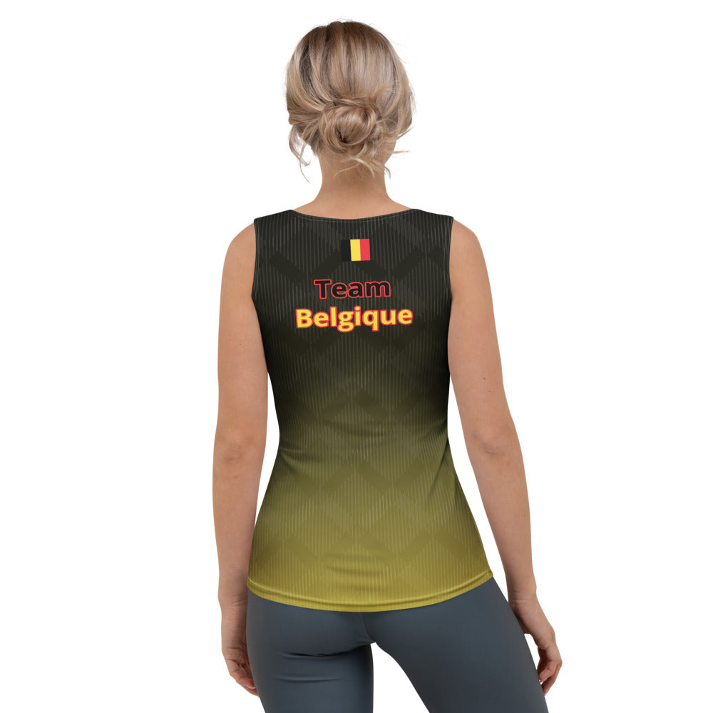 Camiseta deportiva de tirantes mujer "Team Bélgica"