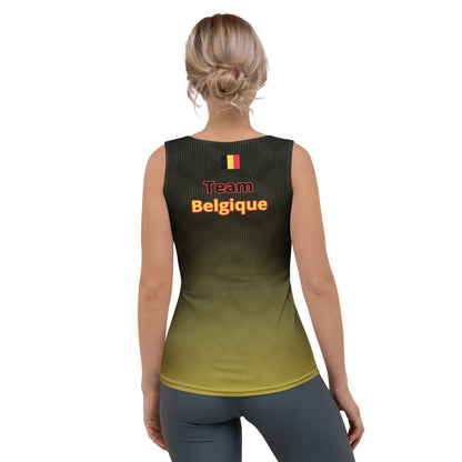 Camiseta deportiva de tirantes mujer "Team Bélgica"