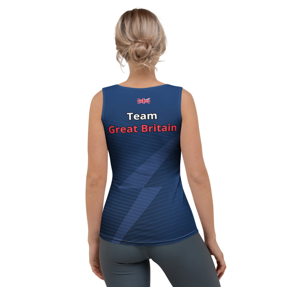 Camiseta deportiva de tirantes mujer "Team Reino Unido"