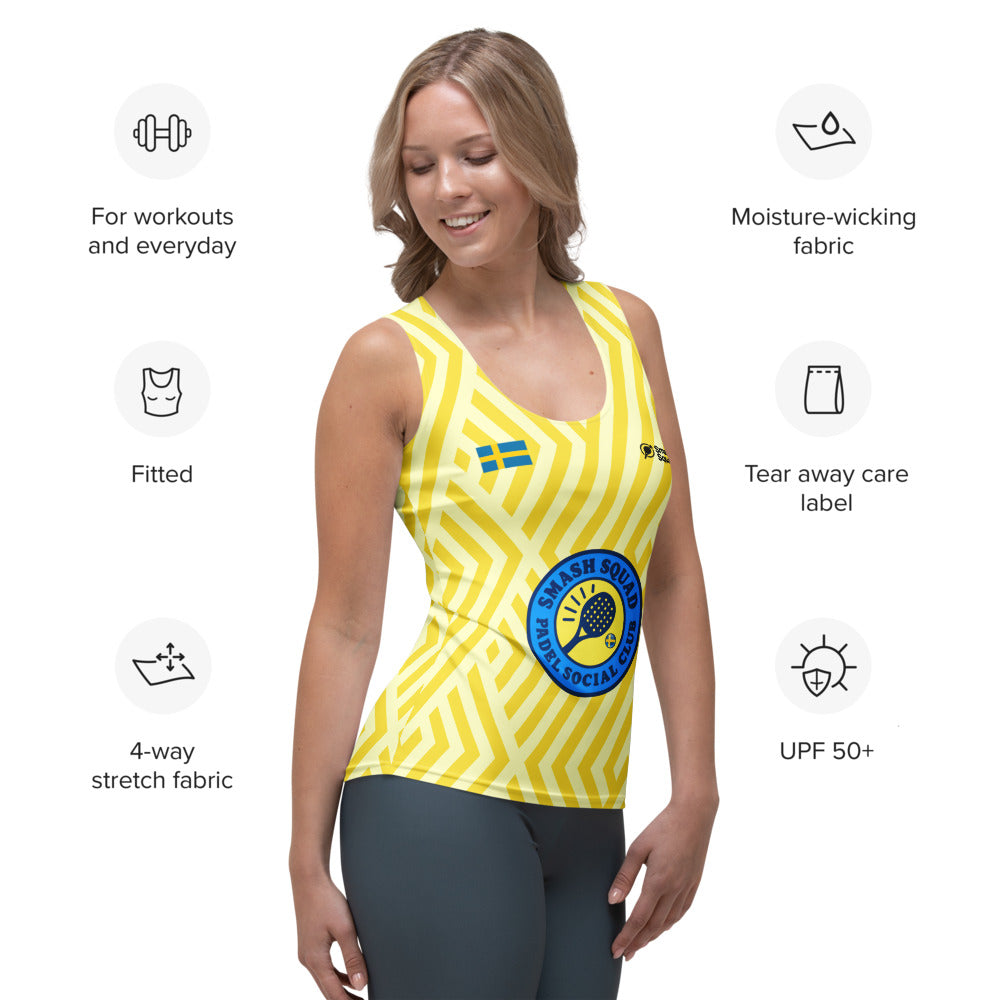 Camiseta deportiva de tirantes mujer "Team Suecia"