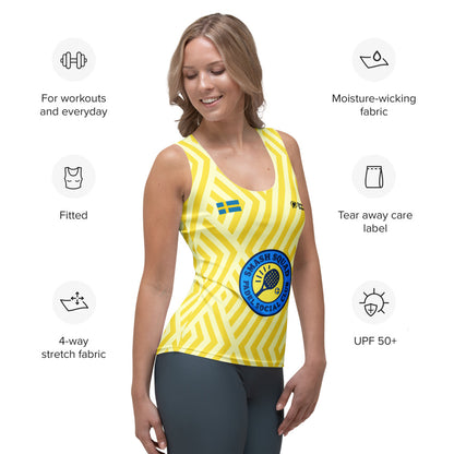 Camiseta deportiva de tirantes mujer "Team Suecia"