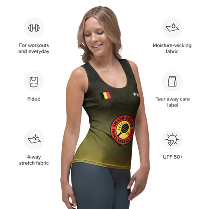 Camiseta deportiva de tirantes mujer "Team Bélgica"