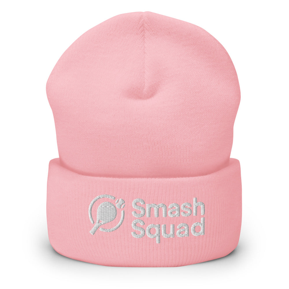 Gorro de invierno unisex Rosa "Smash Squad white logo"