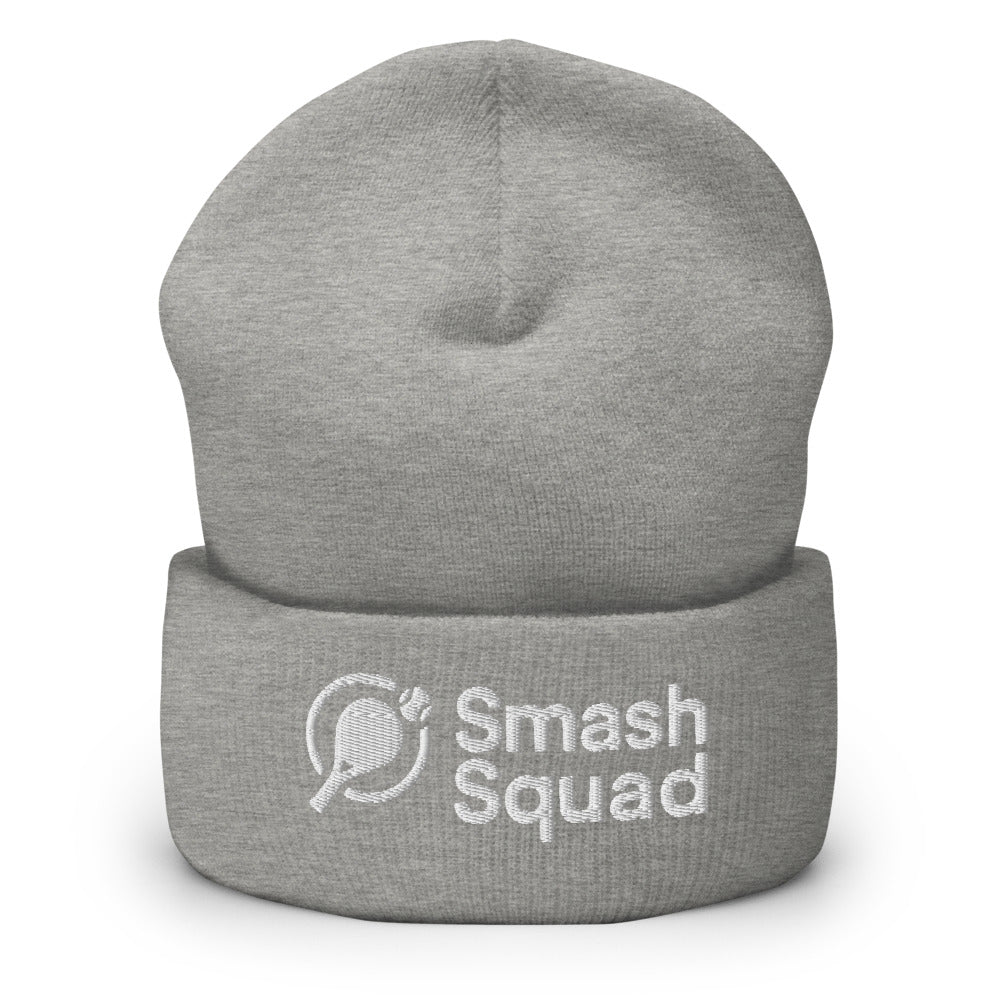 Gorro de invierno unisex Gris "Smash Squad white logo"