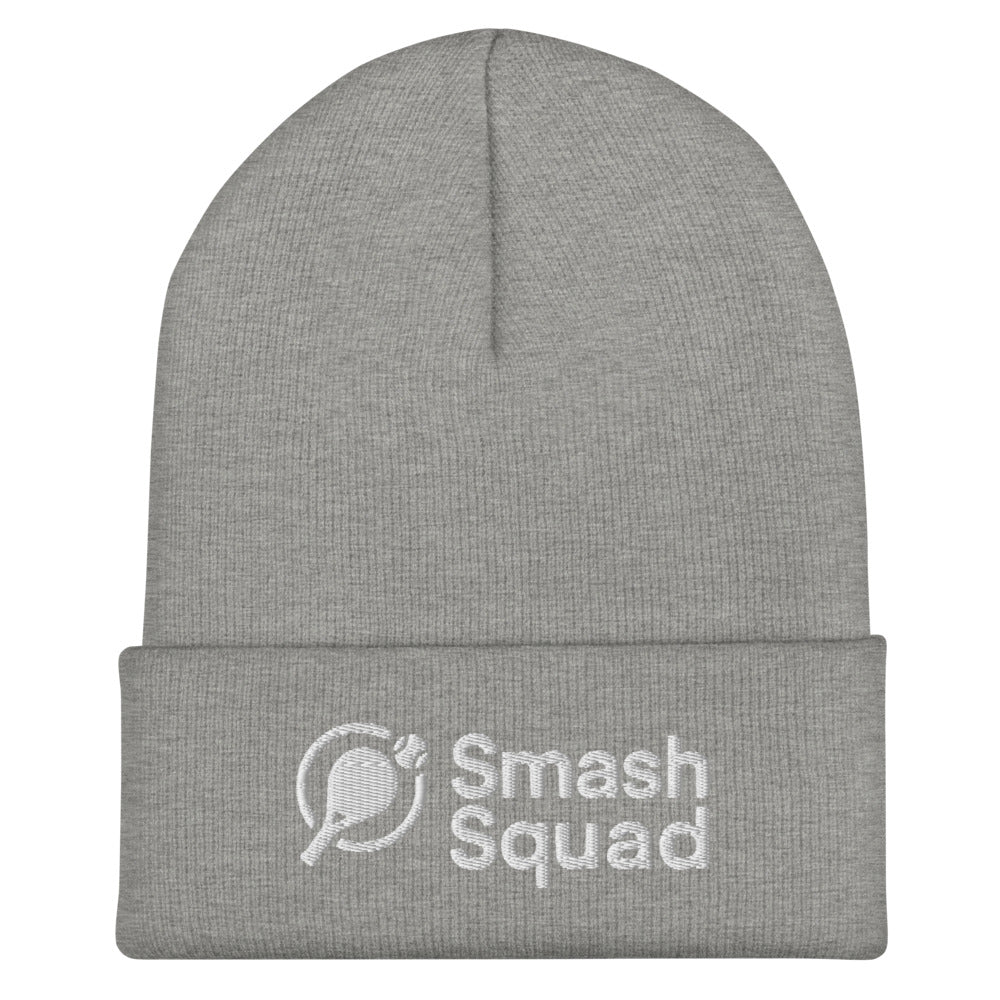 Gorro de invierno unisex Gris "Smash Squad white logo"