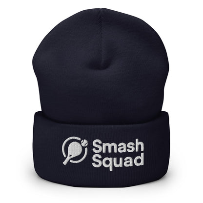 Gorro de invierno unisex Azul Marino "Smash Squad white logo"