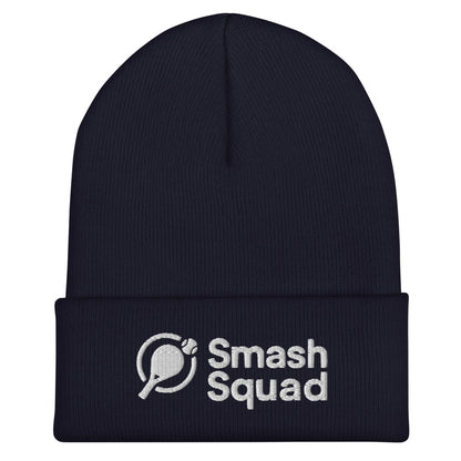 Gorro de invierno unisex Azul Marino "Smash Squad white logo"