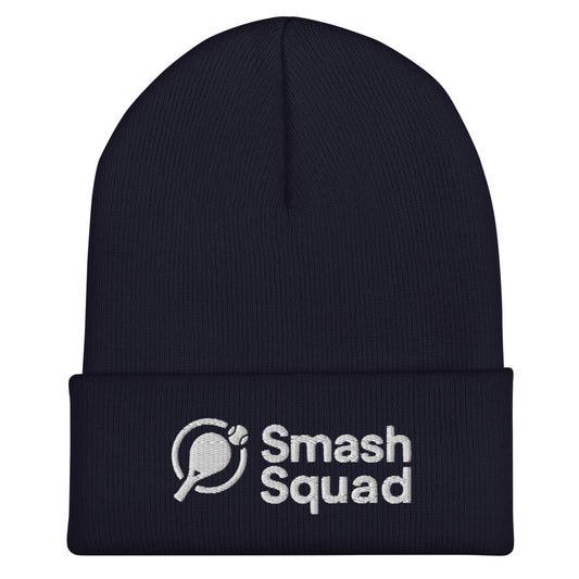 Gorro de invierno unisex Azul Marino "Smash Squad white logo"