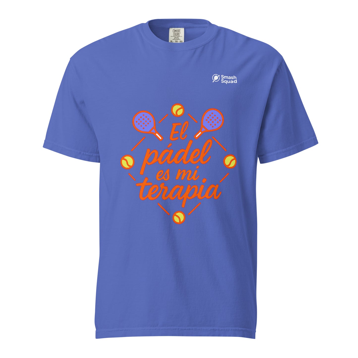 Camiseta algodón premium unisex "El pádel es mi terapia"